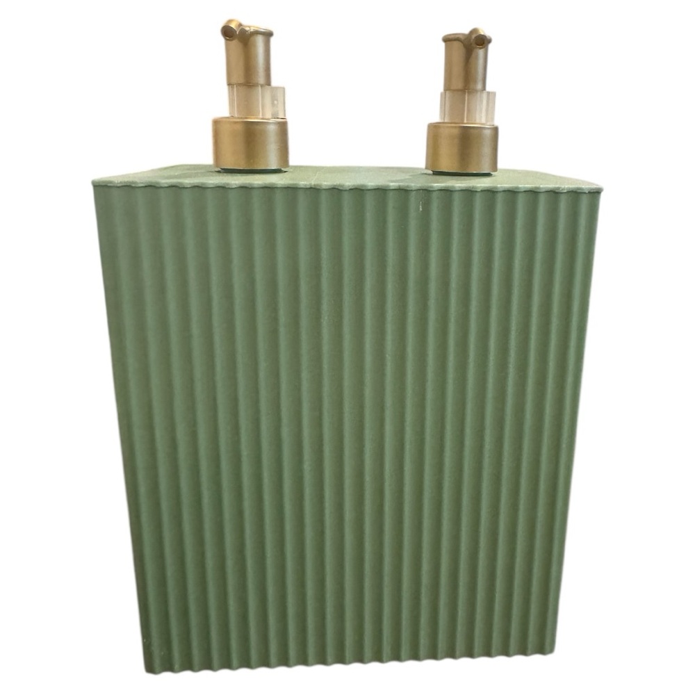 Elegant Green Soap Dispenser with Gold Pumps